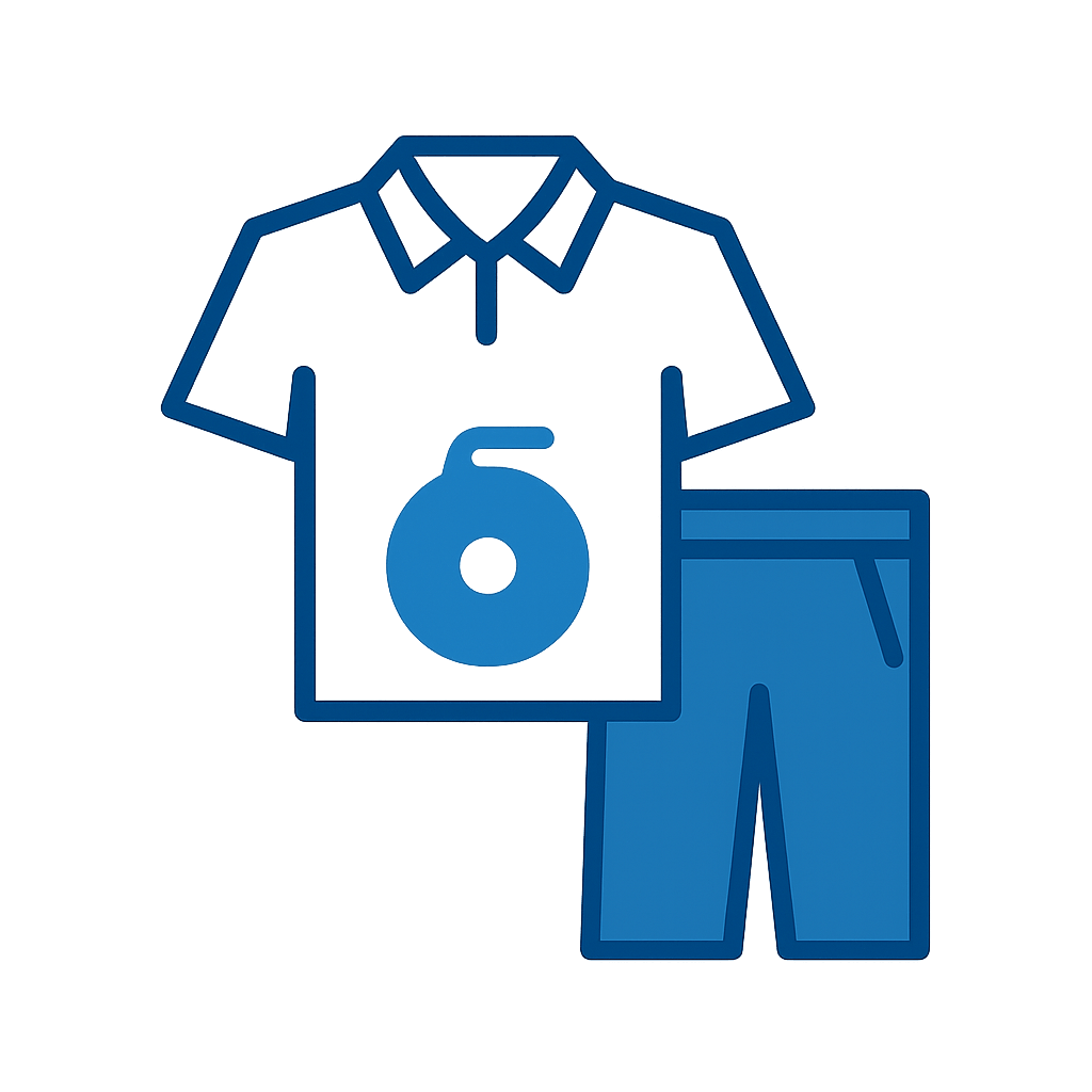 Illustration showing clean curling clothing ready for storage