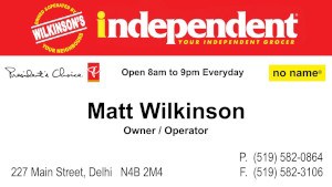 Logo-WILKINSON'S YOUR INDEPENDENT GROCER - DELHI